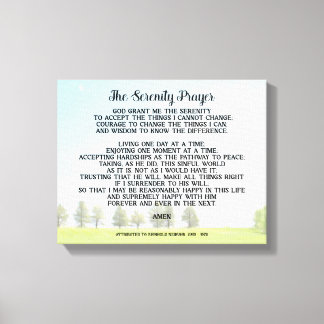 Impressão Em Tela Serenity Prayer On Peaceful Landscape Art 