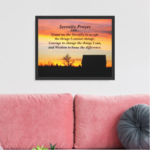 Impressão Em Tela Serenity Prayer Sunset Silhouscape