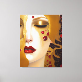 Impressão Em Tela Série 2 Lágrimas de ouro (dor de coração de Freya)