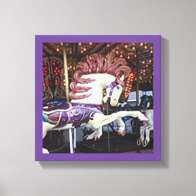 Impressão Em Tela Série carrossel de cavalo pintado de feliz-volta 1 (Frente)