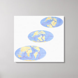 Impressão Em Tela Série de ilustrações da terra
