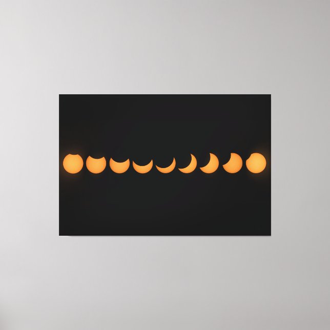 Impressão Em Tela Série de Progresso do Eclipse Solar Parcial (Frente)