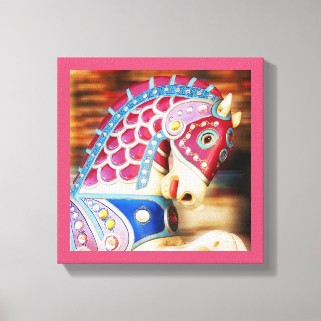 Impressão Em Tela Série "feliz-volta-cavalo 8" (Frente)