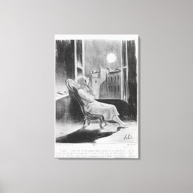 Impressão Em Tela Série "Les Bas-Bleus", O Lua (Frente)