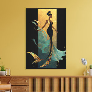IMPRESSÃO EM TELA SÉRIE MERMAID NOIR #1