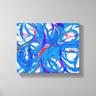 Impressão Em Tela series blue emotions - abstract 977