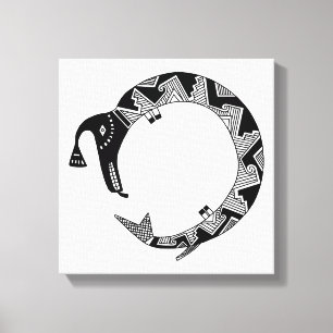 Impressão Em Tela Serpente de água, Design de bateria Mimbres