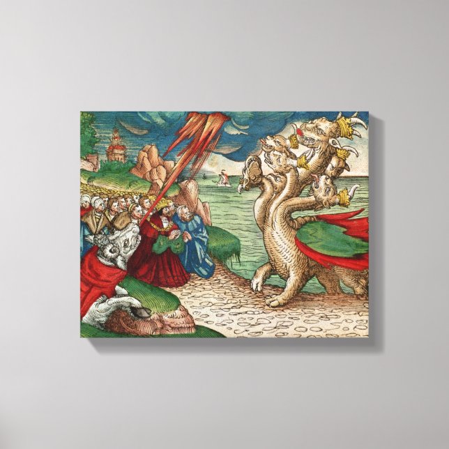 Impressão Em Tela Serpente de sete cabeças do Livro de (Frente)