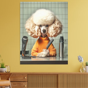 Impressão Em Tela Sessão de remoção de poodle do na moda