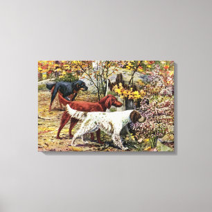 Impressão Em Tela Setter dos amantes do cão da arte do vintage