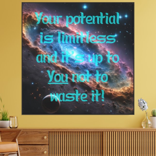 Impressão Em Tela Seu potencial é ilimitado! (Insitu(Sala de estar))