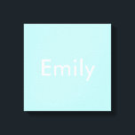 Impressão Em Tela Seu próprio nome ou palavra | Azul-céu mole<br><div class="desc">Seu próprio nome ou palavra personalizada impresso.</div>