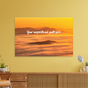 Impressão Em Tela Seu texto personalizado nascer do sol acima da pai