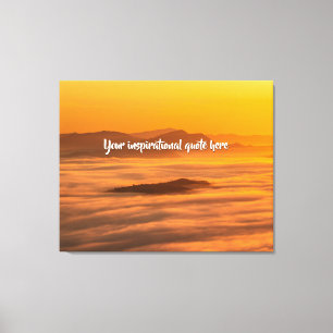 Impressão Em Tela Seu texto personalizado sobe acima da paisagem neb