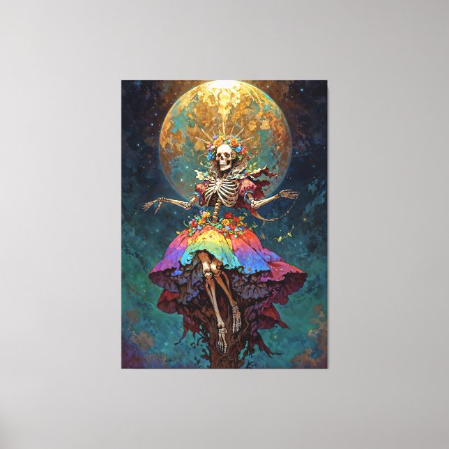 Impressão Em Tela Seven Powers Santa Muerte (Frente)