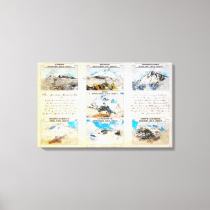 Impressão Em Tela Seven Summits