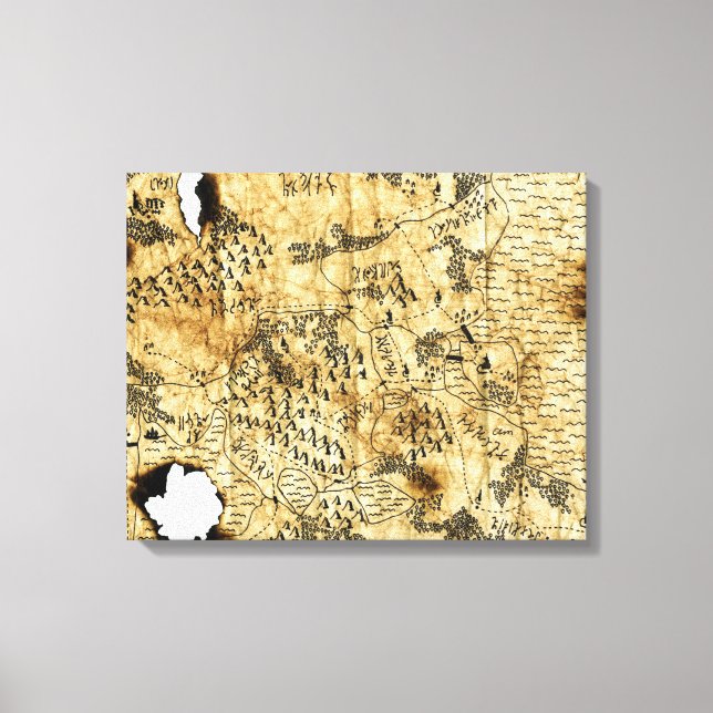 Impressão Em Tela Sexto Mapa do Reino Esquecido (Frente)