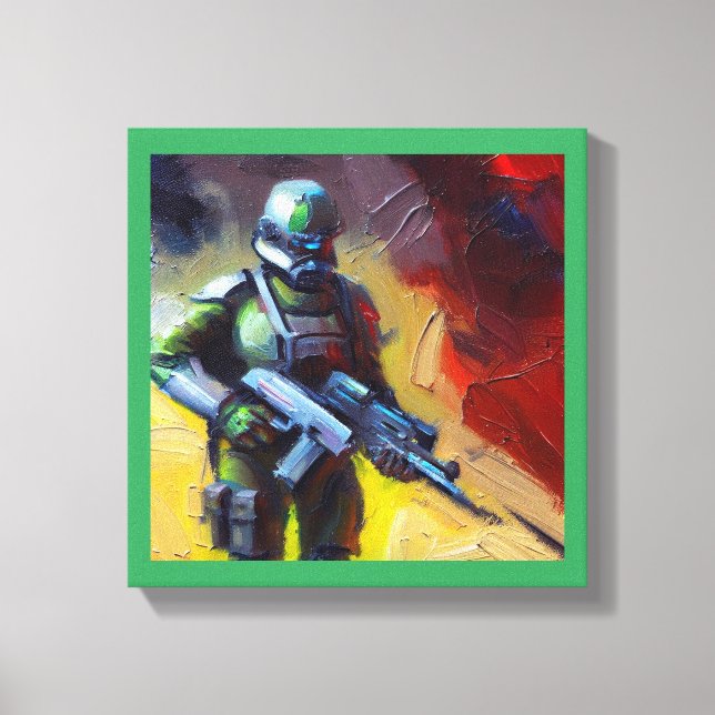 Impressão Em Tela SF - Herói Militar 2 (Frente)