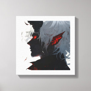 Impressão Em Tela Shadowborn Demon A Silhouette Assombrante