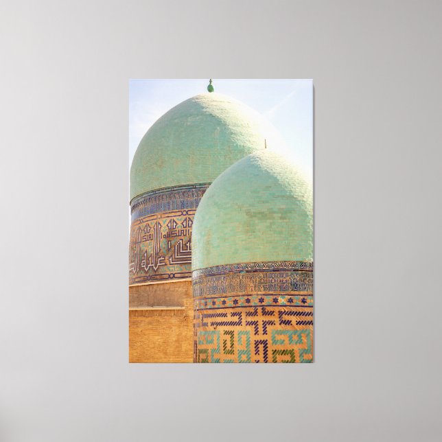 Impressão Em Tela Shah-i-Zinda Ensemble em Samarkand, Uzbequistão (Frente)