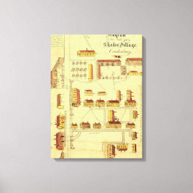 IMPRESSÃO EM TELA SHAKER VILLAGE MP, 1849 (Frente)