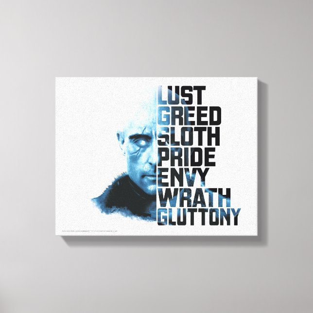 Impressão Em Tela SHAZAM! | Gráfico do Dr. Sivana Seven Deadly Sins (Frente)