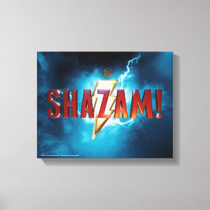 Impressão Em Tela SHAZAM! logotipo teatral de  