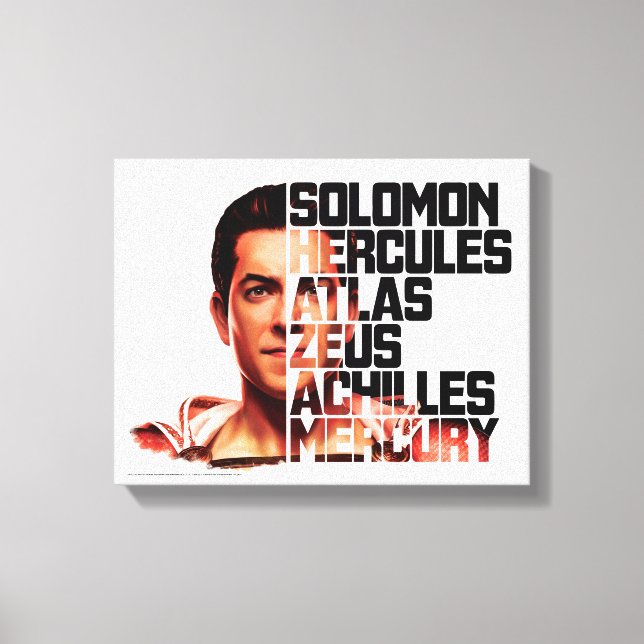 Impressão Em Tela SHAZAM! | Shazam Closeup Acronym Graphic (Frente)