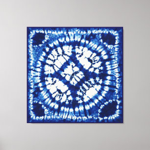 Impressão Em Tela Shibori Tie Dye South Seas Indigo Batik