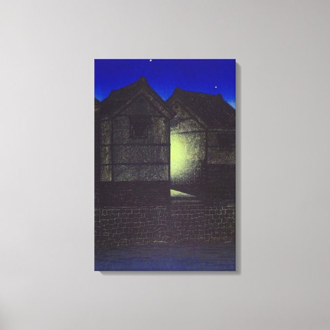 Impressão Em Tela Shinkawa na Night Kawase Hasui (Frente)