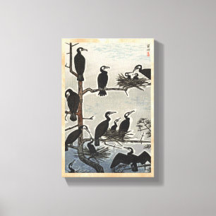 Impressão Em Tela Shiro Kasamatsu Encontro de Corormões ukiyo-e
