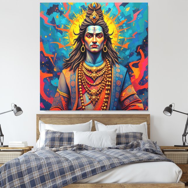 IMPRESSÃO EM TELA SHIVA O DESTROYER-2 (Insitu(Quarto))