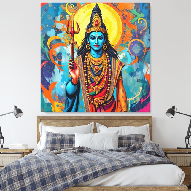 IMPRESSÃO EM TELA SHIVA O DESTRUIDOR (Insitu(Quarto))