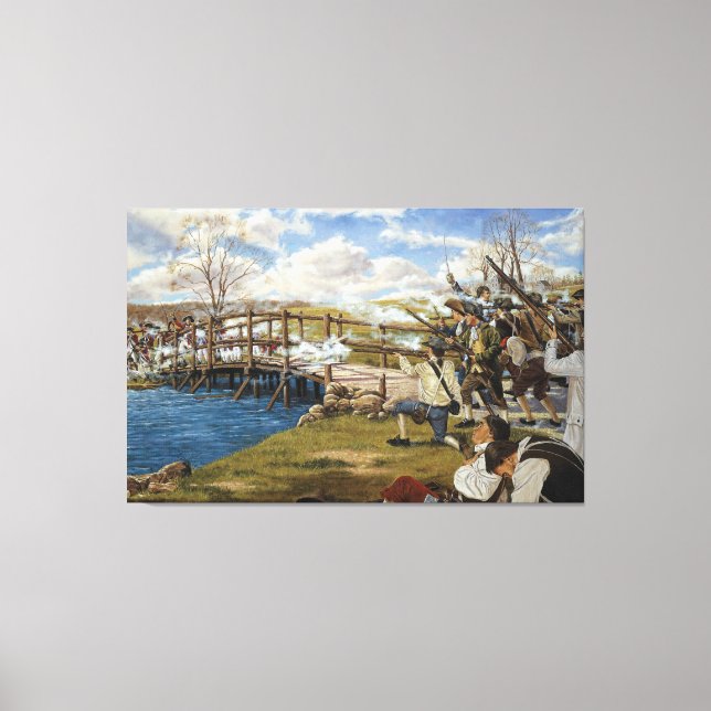 Impressão Em Tela Shot ouviu ao redor do mundo por Domenick D'Andrea (Frente)