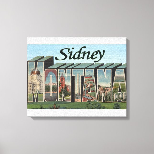 Impressão Em Tela Sidney, Montana (Frente)
