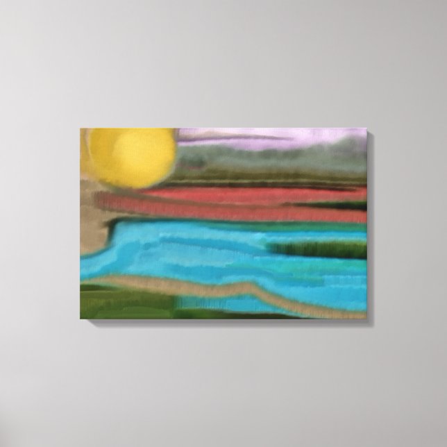 Impressão Em Tela Sierra Sunrisei Abstrato Art (Frente)