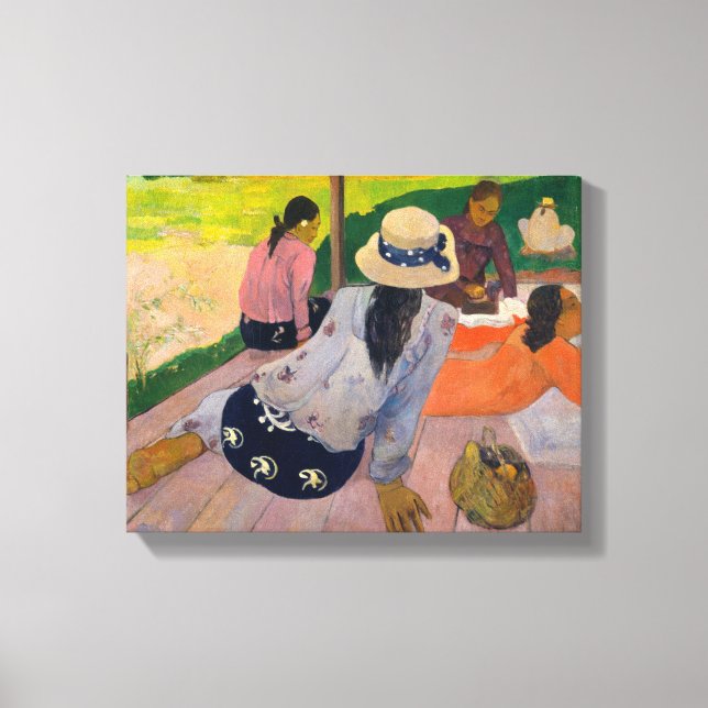 Impressão Em Tela Siesta de Paul Gauguin Tahitian Women Tahiti (Frente)