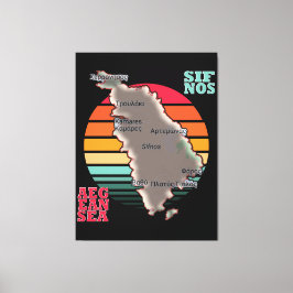 Impressão Em Tela Sifnos, Grécia