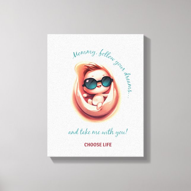 Impressão Em Tela Siga seus sonhos (Frente)