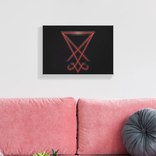 Impressão Em Tela Sigil of Lucifer (Insitu(Sala de estar))