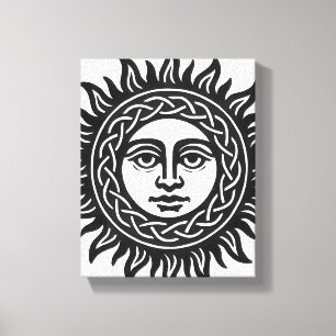 Impressão Em Tela Sigilo do Rosto Solar – Emblema do Sol Negro
