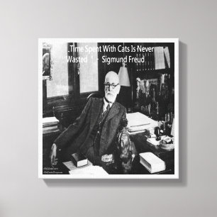 Impressão Em Tela Sigmund Freud E Sua Famosa Citação Engraçada de Ga