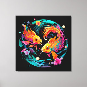 Impressão Em Tela Signo Astrológico de Peixes
