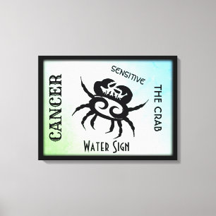 Impressão Em Tela Signo Zodíaco Câncer Enquadrado