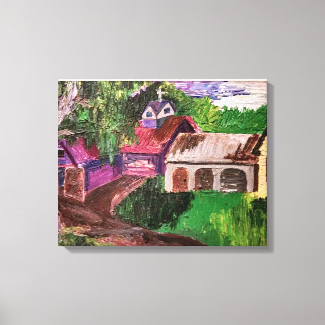 Impressão Em Tela Silêncio em uma Fazenda em Vermont (Frente)