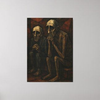 Impressão Em Tela Silent Companions" | Cubist & Expressionist .