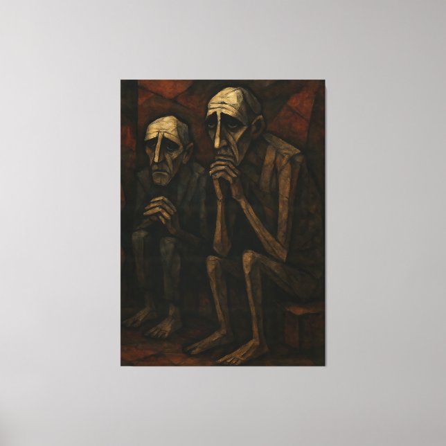 Impressão Em Tela Silent Companions" | Cubist & Expressionist . (Frente)