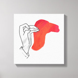 Impressão Em Tela Silhouette Camel Vermelho Mão