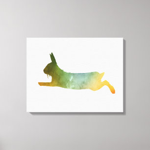 Impressão Em Tela Silhueta de Arte Coelhinha