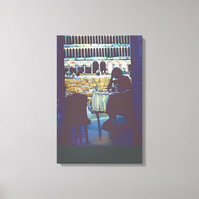 Impressão Em Tela Silhueta de Mark, Veneza (Frente)